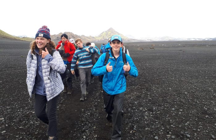 backpacking in iceland on teen adventure trip
